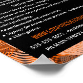 オレンジ色のグラフィックサークル、グラフィックデザイナー広告 ポスター (角)