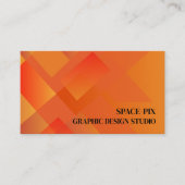 オレンジ色のグラフィック、グラフィックデザイナー 名刺 (正面)