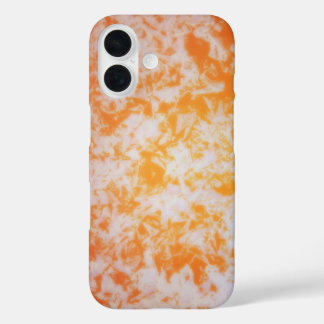 オレンジ色のグランジテクスチャー｜ iPhone 16ケース