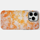 オレンジ色のグランジーテクスチャード| Case-Mate iPhoneケース (裏面 (横))
