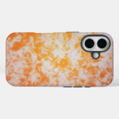 オレンジ色のグランジーテクスチャード| Case-Mate iPhoneケース (裏面 (横))