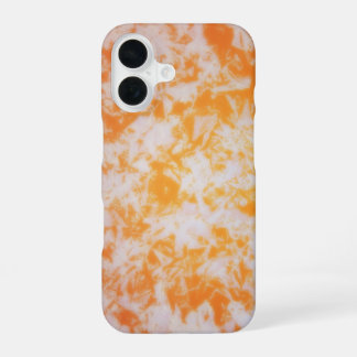オレンジ色のグランジーテクスチャード| iPhone 16ケース