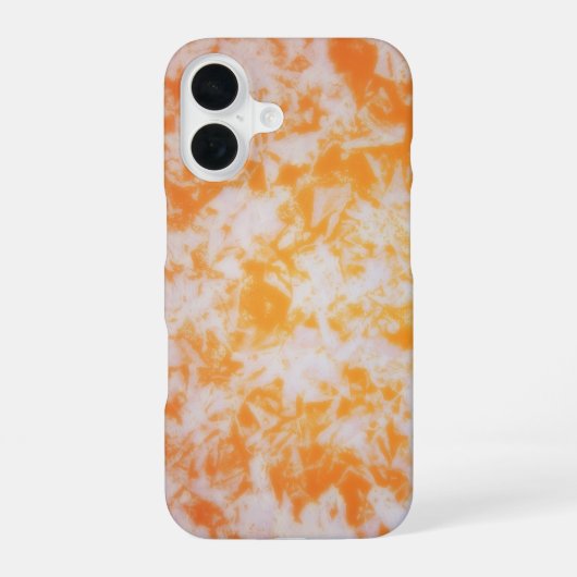 オレンジ色のグランジーテクスチャード| iPhone 16ケース (裏面)