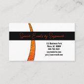 オレンジ色のグリッターフェイクプロフェッショナル写真 名刺 (裏面)