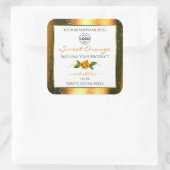 オレンジ色のグリッターホワイトプロダクトラベルバラロゴの追加 スクエアシール (バッグ)