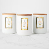 オレンジ色のグリッターホワイトプロダクトラベルバラロゴの追加 フードラベル (ボトル)