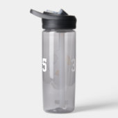 オレンジ色のグレースクールクラブチームカラーサッカー選手 ウォーターボトル (右面)