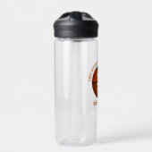 オレンジ色のグレーバスケットボールクラブカラーチーム名 ウォーターボトル (正面)