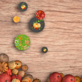 オレンジ色のグレーフラワーカボチャ感謝祭秋 コンフェッティ