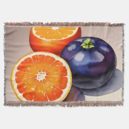 オレンジ色のグローの水色 スローブランケット