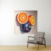 オレンジ色のグローの水色 タペストリー (インサイチュ(横))