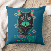 オレンジ色のグローキャットエネルギー クッション (ブランケット)