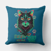 オレンジ色のグローキャットエネルギー クッション (正面)