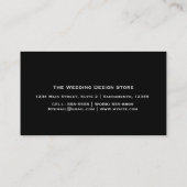 オレンジ色のグローストリングライトエレガント名刺 名刺 (裏面)