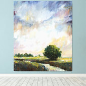 オレンジ色のグローII キャンバスプリント (インサイチュ (ウッドフロア))