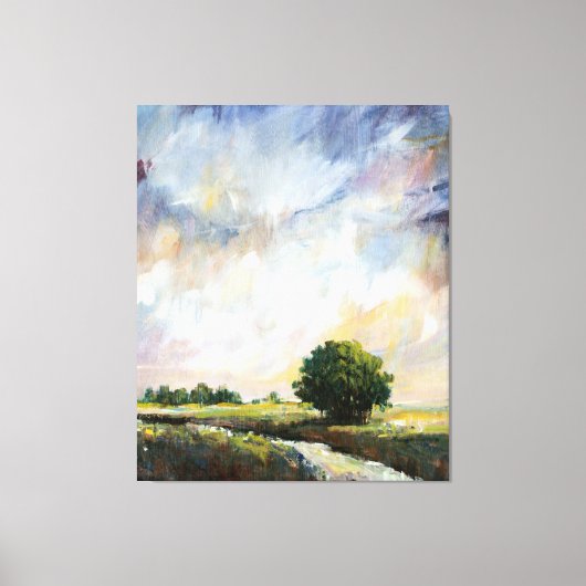 オレンジ色のグローII キャンバスプリント (正面)