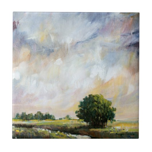 オレンジ色のグローII タイル (正面)