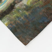 オレンジ色のグローII フリースブランケット (角)