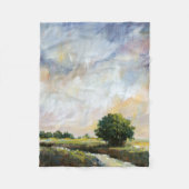 オレンジ色のグローII フリースブランケット (正面)