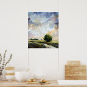 オレンジ色のグローII ポスター (キッチン)