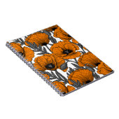 オレンジ色のケシが白 ノートブック (右側)