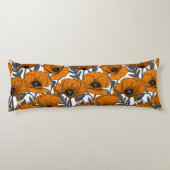 オレンジ色のケシが白 ボディピロー (裏面)