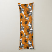 オレンジ色のケシが白 ボディピロー (裏面 (縦))