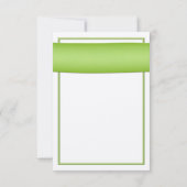 オレンジ色のゲルバダリア グリーン ウェディング 返信カード (裏面)