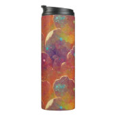 オレンジ色のコズミッククラウド反復パターン タンブラー (回転右)