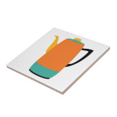 オレンジ色のコーヒー抽出器 タイル (側面)