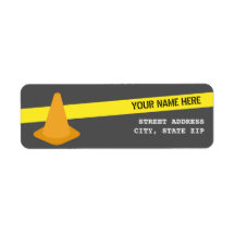 オレンジ色のコーン+注意テープ建築誕生日