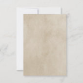 オレンジ色のゴシック様式の渦巻き旋回の応答カード 出欠カード (裏面)