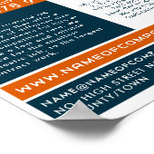 オレンジ色のゴミのスキップデザイン、Skip/Dumpster Company ポスター (角)