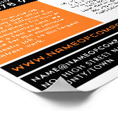 オレンジ色のゴミのスキップ、スキップ/ダンプスター会社 ポスター (角)