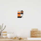 オレンジ色のゴミのスキップ、スキップ/ダンプスター会社 ポスター (キッチン)