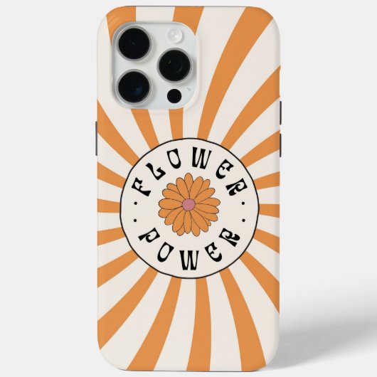 オレンジ色のサイケデリック花の力 Case-Mate iPhoneケース (裏面)