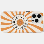 オレンジ色のサイケデリック花の力 Case-Mate iPhoneケース (裏面 (横))