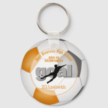 オレンジ色のサッカーチームの色のギフト女の子のゴール