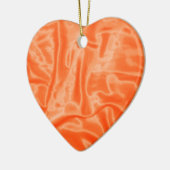 オレンジ色のサテン – クリスマス装飾 セラミックオーナメント (左)