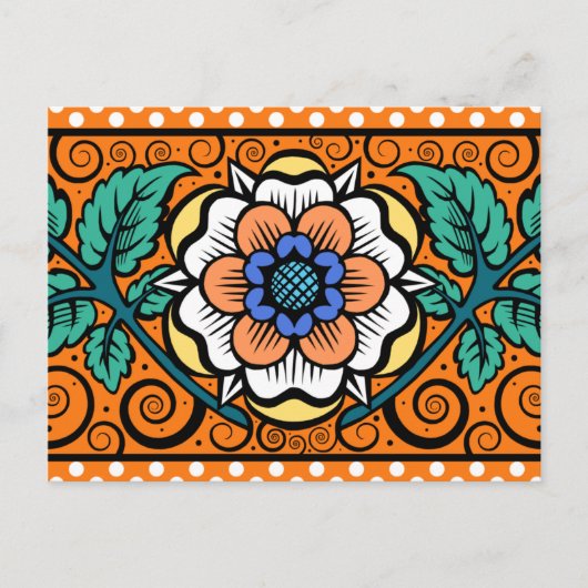 オレンジ色のサマープリムローズ – はがき (正面)