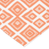 オレンジ色のサンゴ抽象芸術正方形パターン テーブルクロス (アングル)