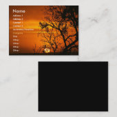 オレンジ色のサンセットプロファイルカード 名刺 (正面/裏面)