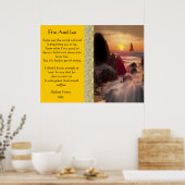 オレンジ色のサンセットポスターを使用した火と氷 ポスター (キッチン)