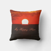 オレンジ色のサンライズ写真、サニーウォールアート、サンライズ クッション (裏面)