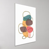 オレンジ色のシェイプの組芸術的成 箔ポスター (レイダウン)