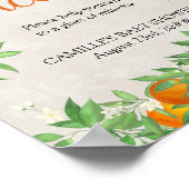 オレンジ色のシトラス ミモザ テーブル サイン ようこそ (角)