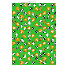 オレンジ色のシャツを持つサッカーデザイン金ゴールド