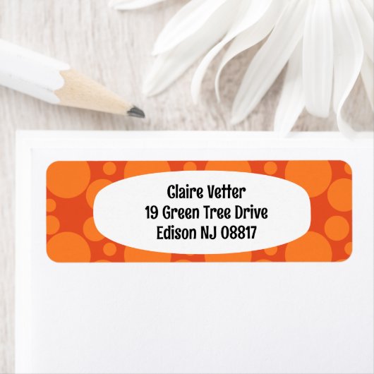 オレンジ色のシャボン玉 ラベル (インサイチュ)