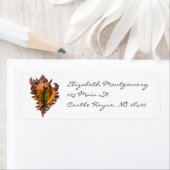 オレンジ色のシーシェルラベル ラベル (インサイチュ)