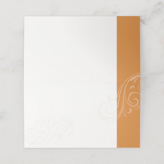 オレンジ色のシーティングカード、キャロリン結婚ズコレクション プレイスカード (外部開封)